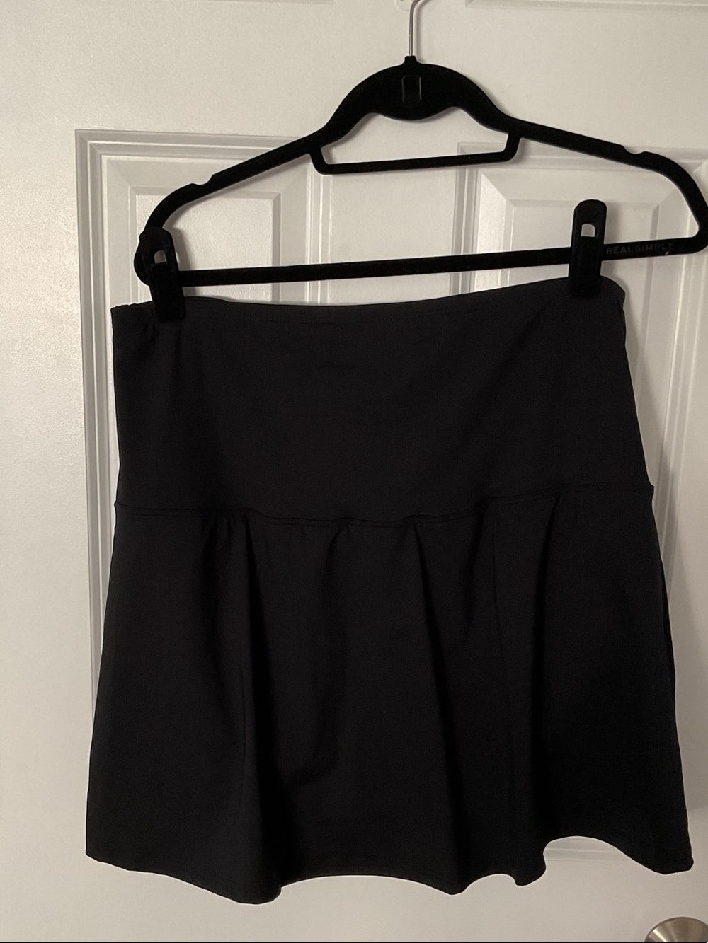 Lands' End Black Swim Skirted One-Piece
